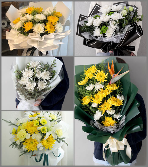 山东烟台蓬莱市紫荆山街道拦驾疃社区白事花束代送